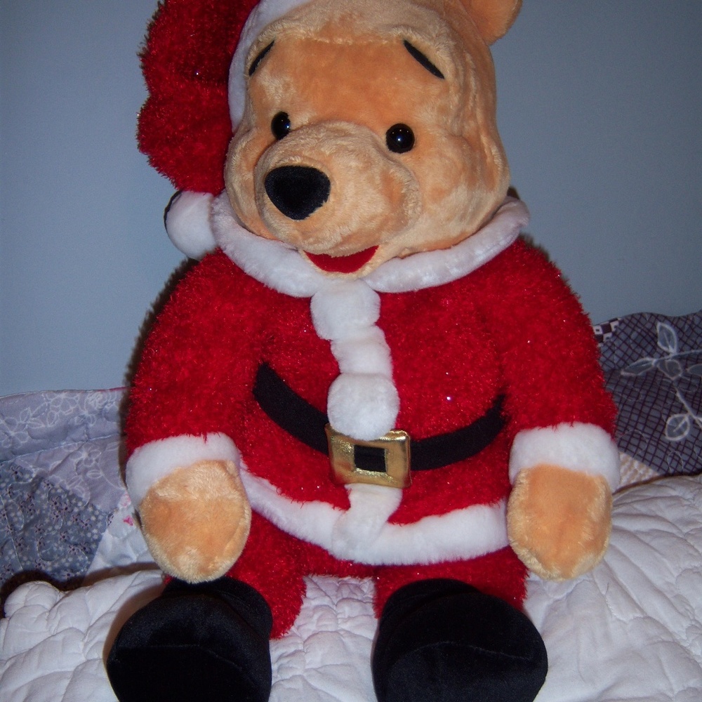 Disney Winnie The Pooh Santa Plush NEW(SOLD)